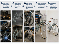 Vélo adulte 27,5 pouces, 6 vitesses, vélo de ville avec roues en alliage d'aluminium et cadre en acier carbone, personnalisé