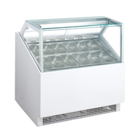 Vitrine Réfrigérée Commerciale 220V à Température Unique, Refroidissement par Air, pour Glaces, 200L