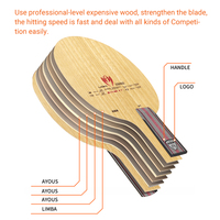 LOKI K7 Professionnel, lame de tennis de table 7 plis en bois pur (Limba & Ayous), raquette offensive pour OEM/ODM