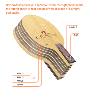 LOKI K7 Profesional, Pala de Tenis de Mesa de Madera Pura de 7 Capas, <span class=keywords><strong>Limba</strong></span> y Ayous, Raqueta Ofensiva de Ping Pong para OEM/ODM - Product Image 5
