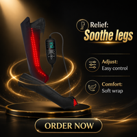 Bottes de thérapie par lumière rouge 660nm/850nm à 528 LED, 120W, portables, couvrant entièrement la jambe, avec soulagement de la douleur, chauffage sportif et massage de récupération