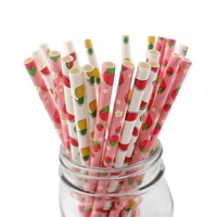 Pailles à boire jetables en papier écologiques, sans BPA, de qualité alimentaire, conformes à la norme FSC, de couleur mélangée, diamètre intérieur de 6 mm