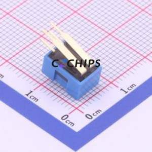 DA-02BLP DIP Switch Through hole Component (THT) Switch Flat Toggle, Raised Type Single Pole Single Throw 2 PC Pin - Product Image 2