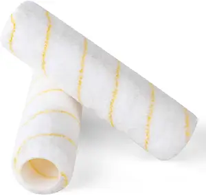 Yüksek kaliteli Polyester rulo fırça toptan Polyester kumaş kapak rulo boya fırçası yüksek kaliteli yün rulo fırça