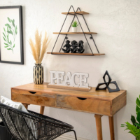 Lettres décoratives faites à la main de Noël autoportantes Peace Design Block Letter Sign Word Base en bois Stand Table Top Rustic Wood Letters