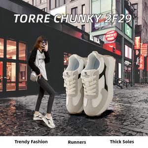 Zapatillas deportivas casuales de mujer estilo coreano ZC Torre con cordones, suela gruesa y tacón alto, forro de malla, novedad otoño 2026 - Product Image 2
