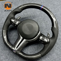 Volant en cuir et fibre de carbone pour les séries 5/3 M3/M5 (F10/F30/E70-E90/F15-F21/F31-F32/F07/F12) - Accessoire de voiture parfaitement adapté