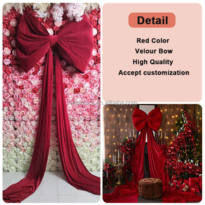 NIKA Big Velour fiocco sovrapposizioni di maternità <span class=keywords><strong>sfondi</strong></span> di genere della ragazza rivelano fondali con fiocco rosa nastro di nozze <span class=keywords><strong>sfondi</strong></span> da Studio - Product Image 4