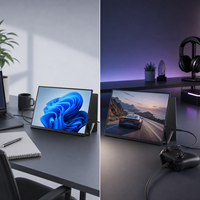 Monitor Portátil FHD de 18.5 Pulgadas y 100Hz para Laptop/PC, Segunda Pantalla Grande con HDMI y Doble Tipo-C