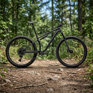 จักรยานเสือภูเขา New Chi/Compss โครงคาร์บอนไฟเบอร์แบบซอฟท์เทล ระบบกันสะเทือนเต็มรูปแบบ 18 สปีด เบรค V เบาะนั่งตามหลักสรีรศาสตร์ รับน้ำหนักได้ 200 กก. - Product Image 1