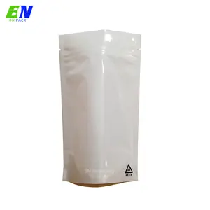Bianco latte di plastica con cerniera sacchetto riciclabile ermetico storta sacchetto per il pacchetto di cibo