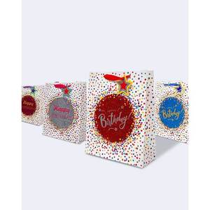 Buon compleanno L 31x40x12cm festa bomboniera borsa regalo - Product Image 1