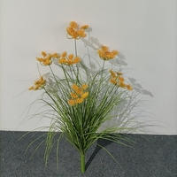 Rumput Bunga Renda Buatan Model Qishuo 020, Kualitas Tinggi 80cm, Tahan UV, Tahan Api, Putih, Buatan Tangan