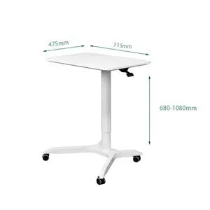 Home Furniture Movable Preumatic Standing Desk Bedside Table For A Laptop