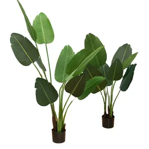 Jiahui-Hojas de planta a la moda, adecuado para decoración del hogar, oficina, plantas de interior, decoración de jardín, canna artificial grande