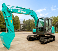 Excavatrice Kobelco SK75-11, mini-excavatrice hydraulique de 7 tonnes avec moteur Yanmar, hydraulique Kawasaki et faible consommation de carburant