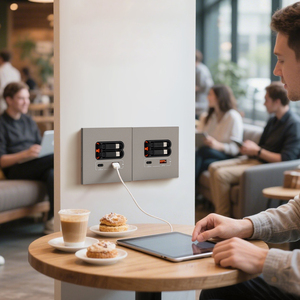 Phổ ổ cắm <span class=keywords><strong>USB</strong></span>-C Cổng điện tường Bảng điều khiển 20W phổ Type-C <span class=keywords><strong>USB</strong></span> ổ cắm loại 86 với cáp sạc - Product Image 5