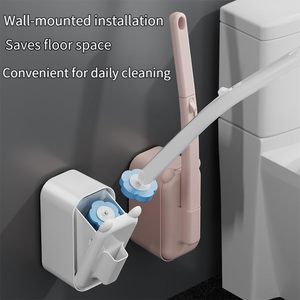 Ensemble de brosse de nettoyage pour <span class=keywords><strong>cuvette</strong></span> de toilettes jetable murale CF Bathroom Supplies, 6 recharges pour un nettoyage hygiénique - Product Image 3