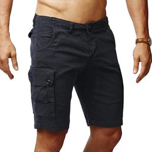 2022 High Quality <strong>Men's</strong> Casual Solid Color Summer Spring Cotton Multi-Pocket <strong>Knee</strong> <strong>Length</strong> Cargo <strong>Shorts</strong> - Product Image 6