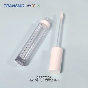 Tubes de gloss à lèvres transparents personnalisés en gros de 6 ml avec bouchon à vis et applicateur brosse, emballage vide pour gloss à lèvres pour le blush - Product Image 6