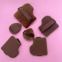 Nouvelle Poudre de Chocolat Goutte d'Eau Haute Qualité, Poudre de Miel Douce et Hypoallergénique, Ensemble de Houppettes à Poudre Sèche en Velours