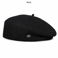 Béret de boulanger ajouré tissé personnalisé en gros, léger, pour l'été, style streetwear, fabricant OEM ODM