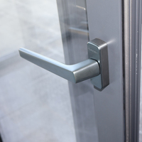 Pintu Ayun Kaca Aluminium Spesifikasi Lalu Lintas Tinggi Desain Berkualitas untuk Klinik Gigi Toko Optik Butik Pabrik