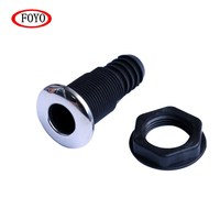 Raccord traversant FOYO Marine pour tuyau de 2 pouces, corps en fibre de verre nylon, couvercle de finition en acier inoxydable 316, anti-infiltration d'eau, quincaillerie de plomberie pour yacht