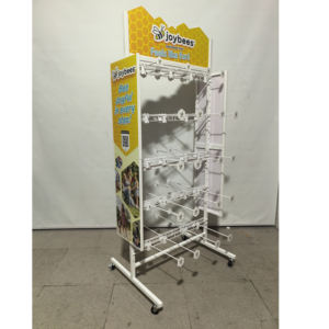 Appendere <span class=keywords><strong>abbigliamento</strong></span> con ganci ruote in metallo Display Stand su due lati su misura bianco moderno e classico ripiano multiplo - Product Image 1