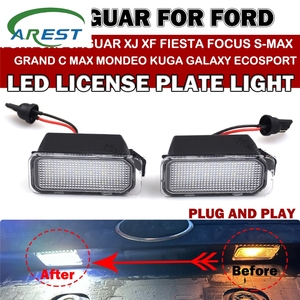 2 lampes LED de plaque d'immatriculation pour <span class=keywords><strong>Ford</strong></span> KUGA <span class=keywords><strong>S</strong></span> MAX MONDEO MK4 <span class=keywords><strong>MK5</strong></span> MK2 <span class=keywords><strong>FIESTA</strong></span> 2008-2019 FOCUS style de voiture - Product Image 1