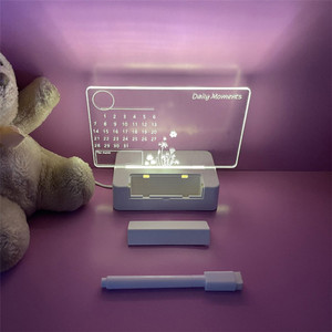 3D Decoratie Diy Bericht Lamp Blank Acryl Led Nachtlampje Note <span class=keywords><strong>Board</strong></span> Met <span class=keywords><strong>Pen</strong></span> Gift Voor Kinderen Vriendin - Product Image 4