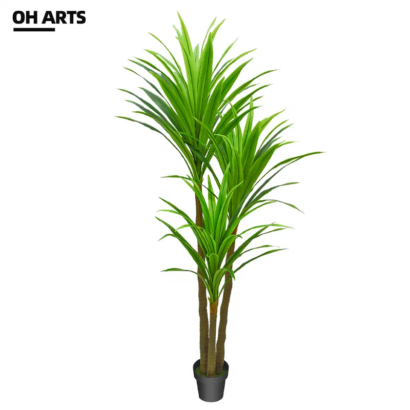 Wholesale Artificial Plants High Imitation Green Dracaena Tree 200cm Tall For Indoor Outdoor Home Hotel Decoration