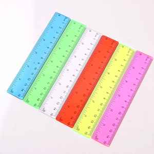 Plastic Transparent Colored for <b>Drawing</b> Drafting <b>Office</b> and Student Stationery Straight Ruler - Product Image 2