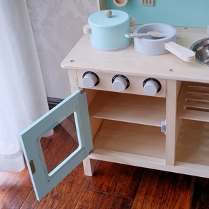 Ensemble <span class=keywords><strong>de</strong></span> jouets <span class=keywords><strong>de</strong></span> cuisine pour enfants, 4 pièces, poêle, hamac <span class=keywords><strong>de</strong></span> cuisine, maison <span class=keywords><strong>de</strong></span> jeu en <span class=keywords><strong>bois</strong></span> bleu - Product Image 5