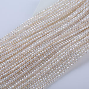 Collier de perles de riz en fil de perles d'eau douce naturelles de 3-4 mm, petites perles lâches pour accessoires de bijoux DIY, semi-finis, vente en gros - Product Image 5