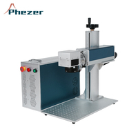 Grabador Láser de Sobremesa Compacto Phezer con Mesa Rotatoria y 3D Opcionales, Marcador Láser de Alta Resolución de 50W 100W con Certificación CE
