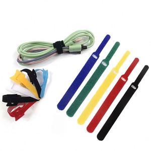 Attaches-câbles en nylon auto-agrippants double face pour fixation Velcro, sangles auto-adhésives personnalisées, vente en gros usine - Product Image 1