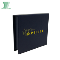 Cajas de joyería de cartón rígido plegable magnético reciclable de alta gama con logotipo personalizado embalaje de lujo forrado con esponja de laminación mate