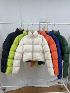 Giacche solide da donna cappotti corti a bolle piumini da donna piumini <span class=keywords><strong>S</strong></span>-XL piumini Bomber invernali Patchwork personalizzati - Product Image 2