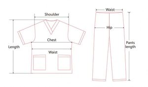 Conjunto de uniforme médico desechable blanco para enfermería, para mujer - Product Image 6