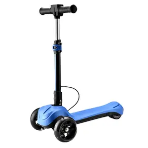 Almacén de EE. UU. Patinete y patinete de pie mejorados, triciclo eléctrico con pantalla LCD, barra de luz LED, patinete eléctrico de tres ruedas