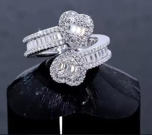 Anillo de compromiso de moissanita de plata 925 personalizable, joyería nupcial fina clásica para mujeres en ocasiones especiales - Product Image 4