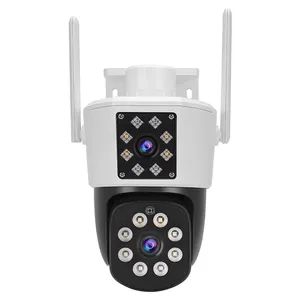 Security Protection 360 PTZ Smart Home Outdoor Auto Tracking AI Human Detection Dual Len 4MP WiFi IP Camera