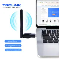 TROLINK Adaptor Nirkabel Antena Wifi, Dongle Jaringan Nirkabel Koneksi PC Usb untuk Laptop Desktop 150Mbps