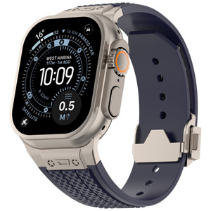 Correa de Reloj de Silicona Transpirable de Lujo para <span class=keywords><strong>Hombre</strong></span> con Hebilla Plegable y Estilo Deportivo, Compatible con <span class=keywords><strong>Apple</strong></span> <span class=keywords><strong>Watch</strong></span> <span class=keywords><strong>Series</strong></span> - Product Image 6