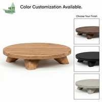 Meilleures ventes : Plateau de présentation rond en bambou avec support amovible pour décoration intérieure, buffet de fête et plateaux de service