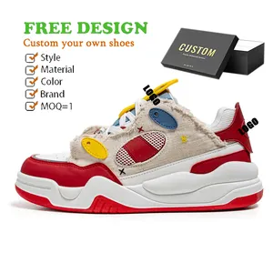 New Men's Custom Basketball Leather Casual Shoes Chunky Sneakers Fashion Low Minimum Log Custom Luxury Sneakers For Men