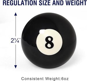 Ensemble de billes de billard de niveau tournoi, ensemble de billes de billard en résine phénolique, ensemble complet de 16 billes, taille et poids réglementaires de 2-1/4 pouces - Product Image 5