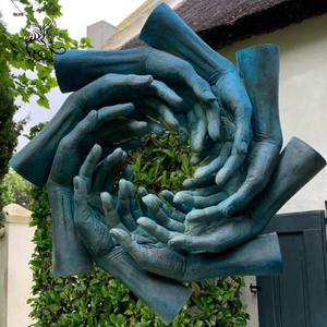 Estatua de Manos en Copo de Bronce Fundido a Mano BLVE, con Olivo en su Interior, Escultura Moderna Grande para Jardín, Decoración de Paisajes para Parques, Hoteles y Exteriores - Product Image 2
