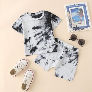 Ensembles de vêtements d'été pour garçons, chemise tie-dye + short, 2 pièces, vêtements pour garçons, nouveaux ensembles de vêtements 2021 - Product Image 3